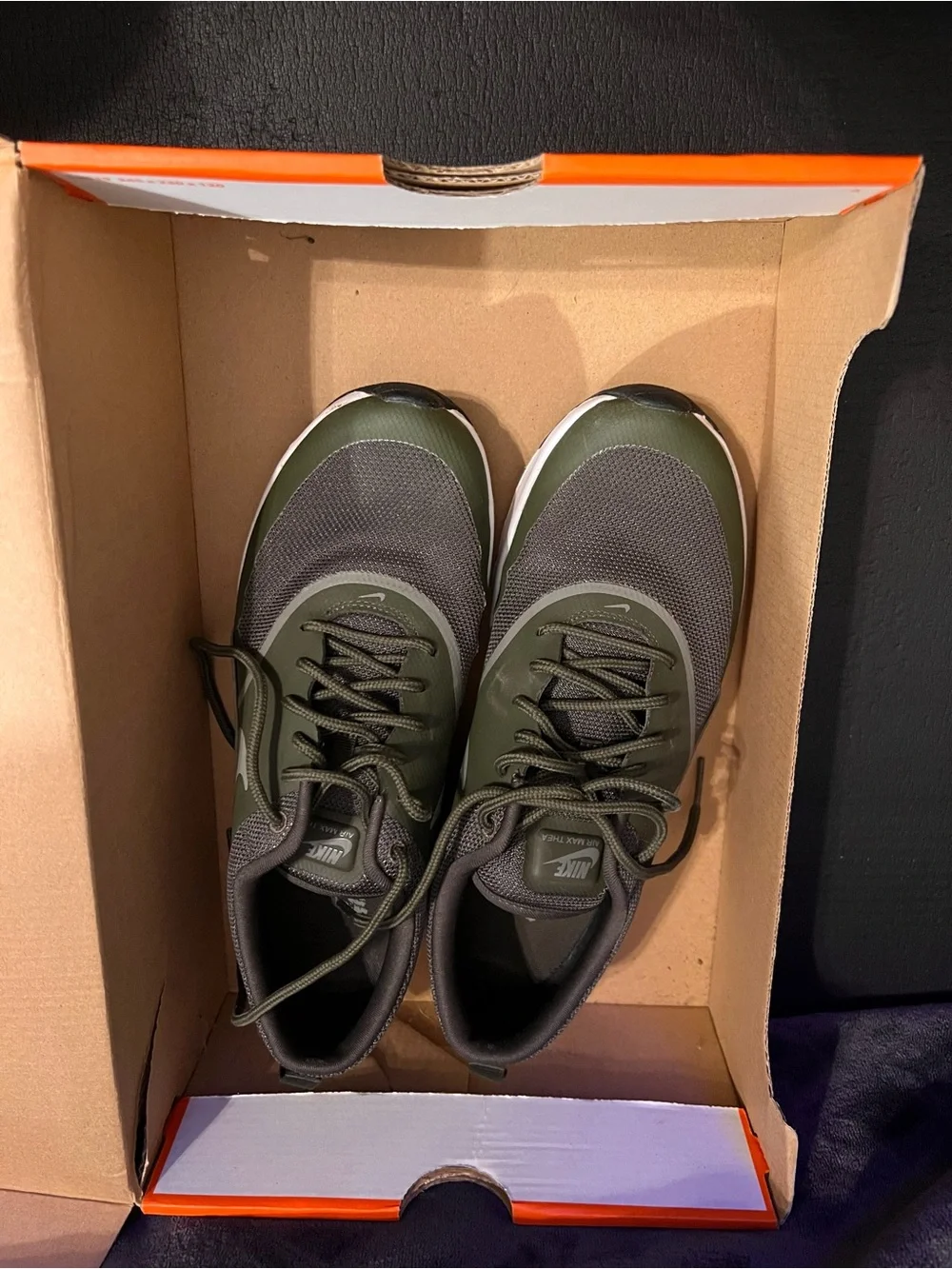 Nike Olive Green and Gray Low-Top Sneakers